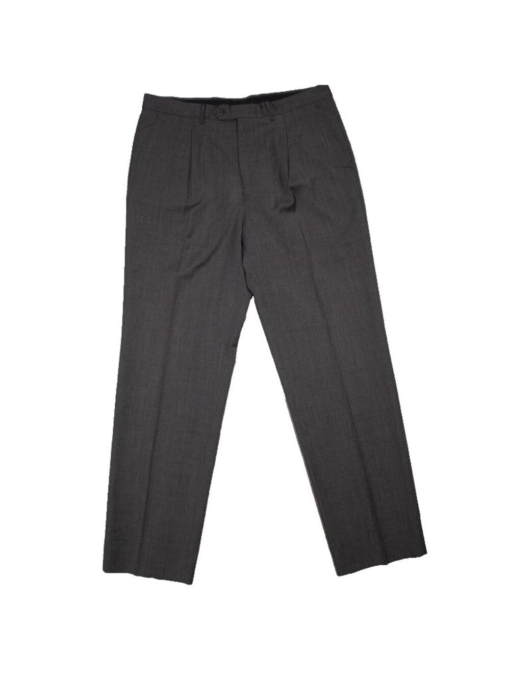 Vintage Dress Pants Marlane Italy Wool Trousers Sharkskin Grey 32x31